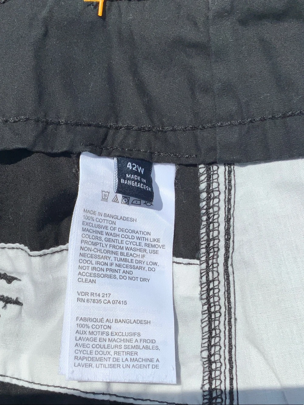 Nautica Men's Black Cargo Shorts with Utility Pockets